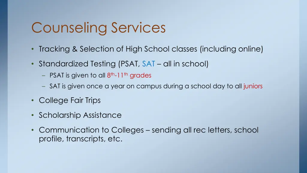 counseling services