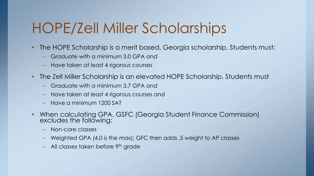 hope zell miller scholarships