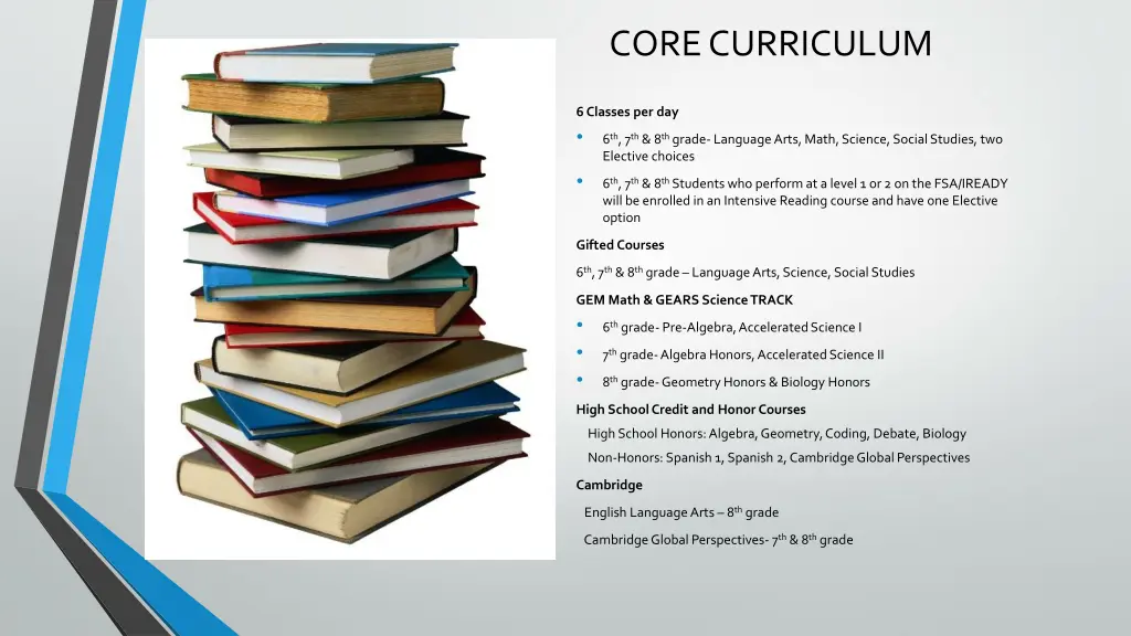 core curriculum