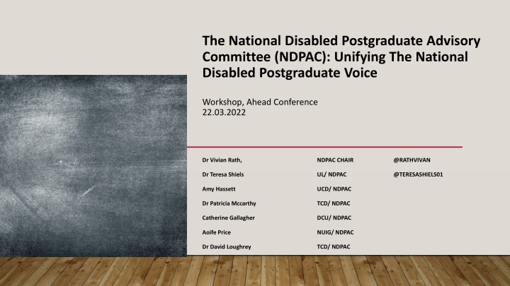 the national disabled postgraduate advisory