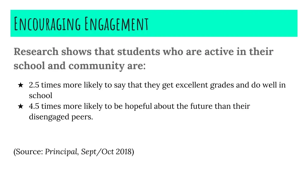 encouraging engagement