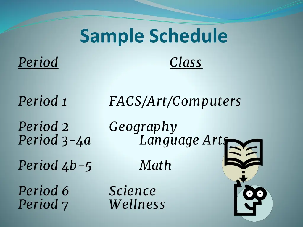 sample schedule