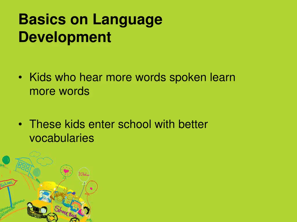 basics on language development