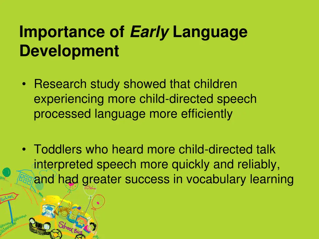 importance of early language development 1