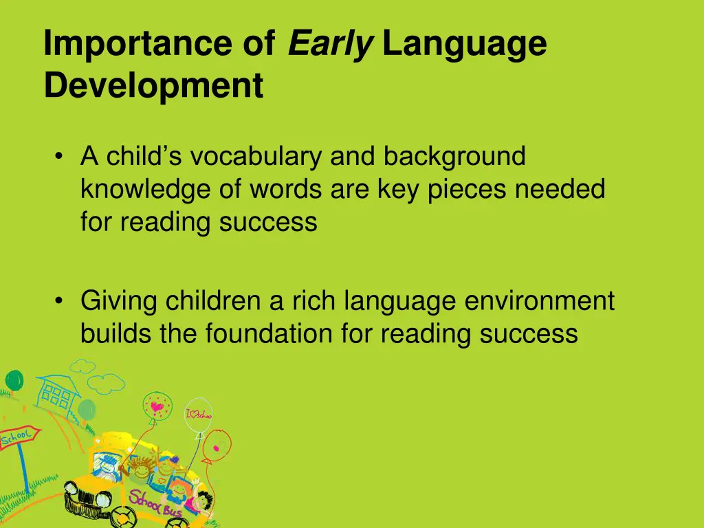 importance of early language development 2