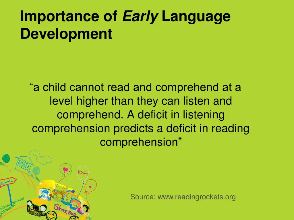 importance of early language development