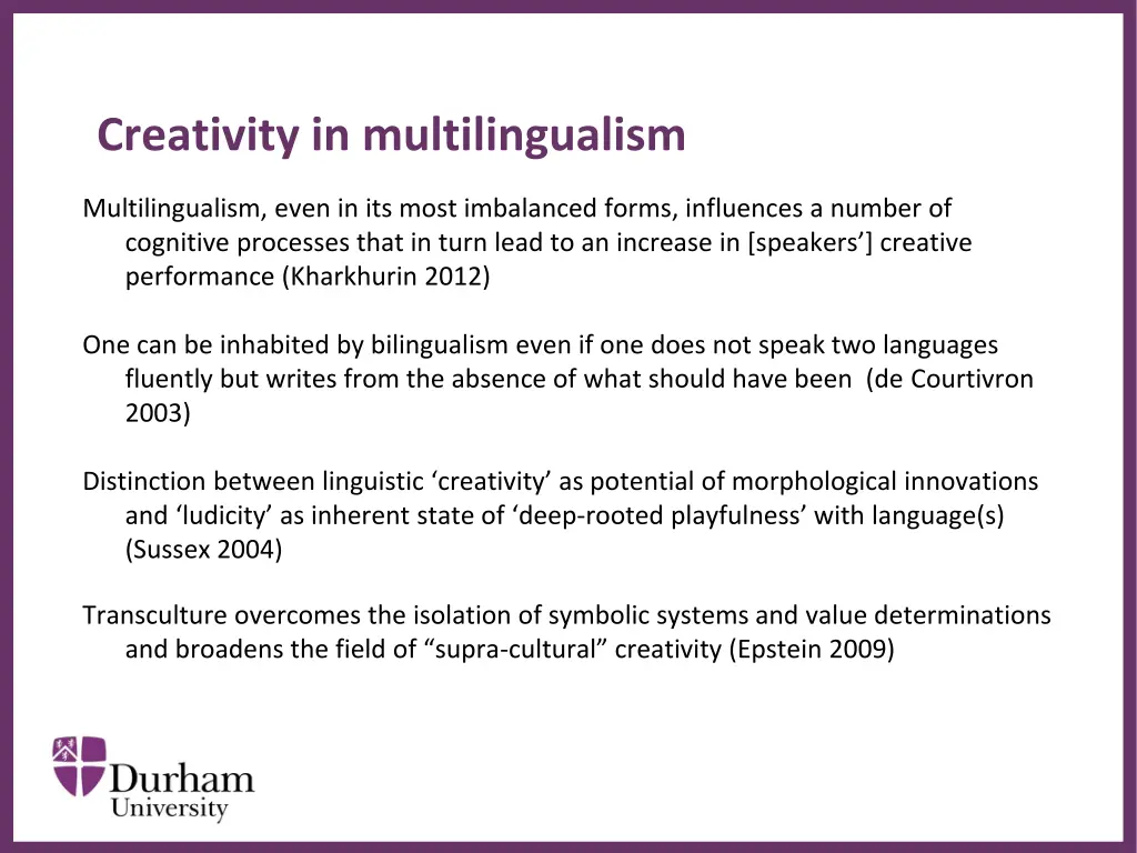 creativity in multilingualism