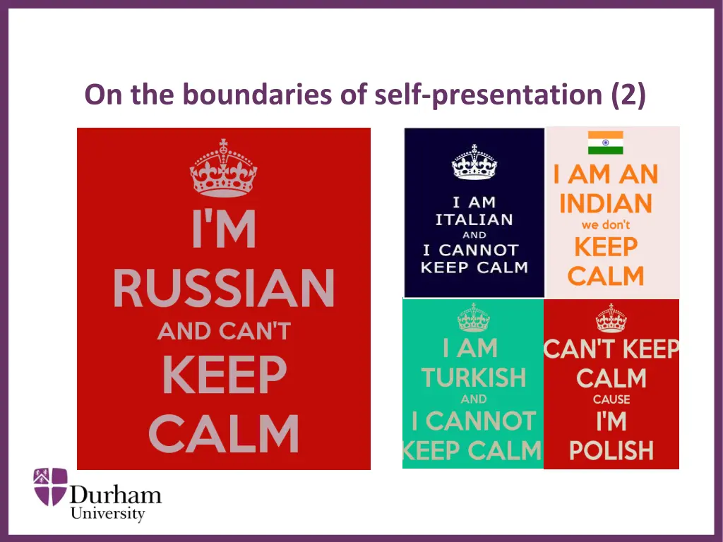 on the boundaries of self presentation 2