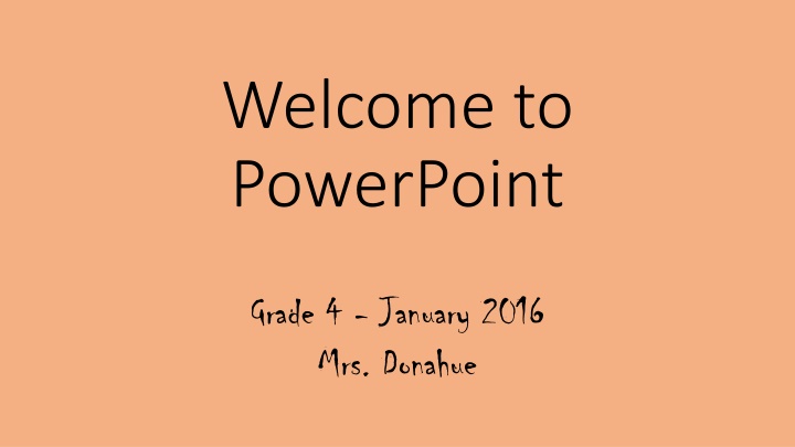 welcome to powerpoint