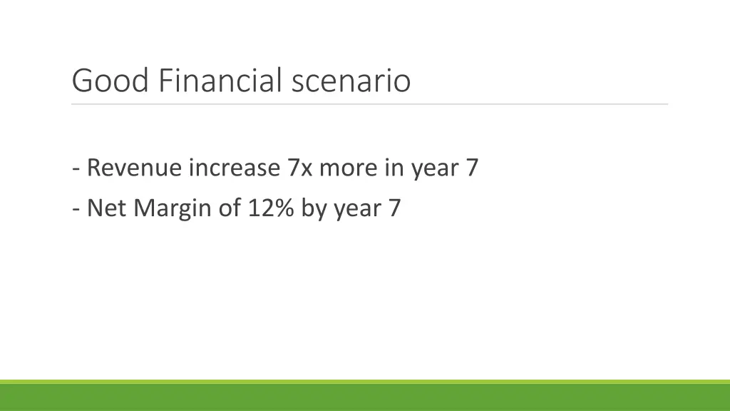 good financial scenario