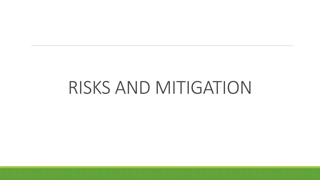 risks and mitigation