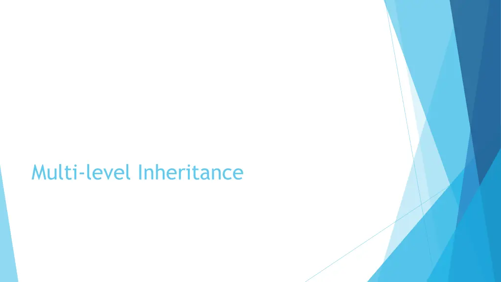 multi level inheritance