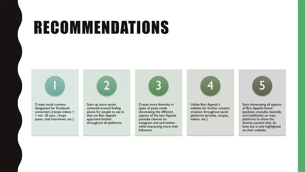 recommendations