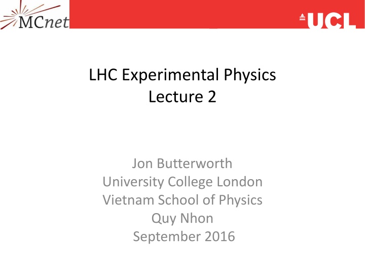 lhc experimental physics lecture 2