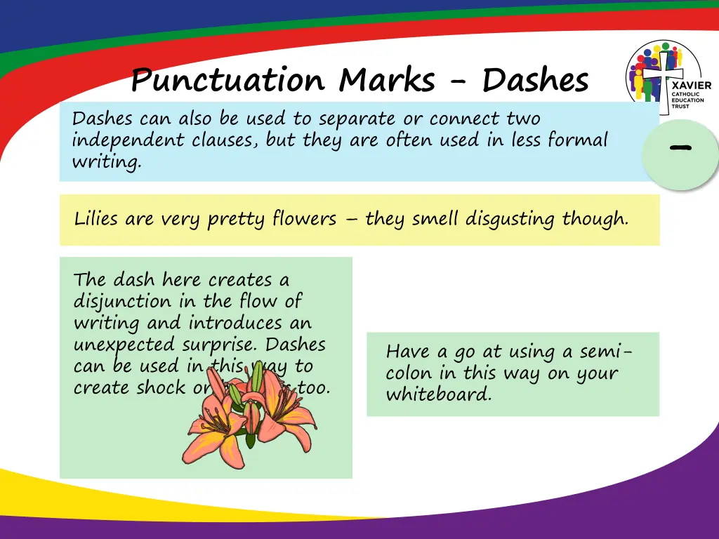 punctuation marks dashes dashes can also be used