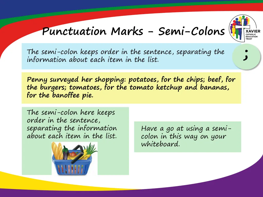 punctuation marks semi colons