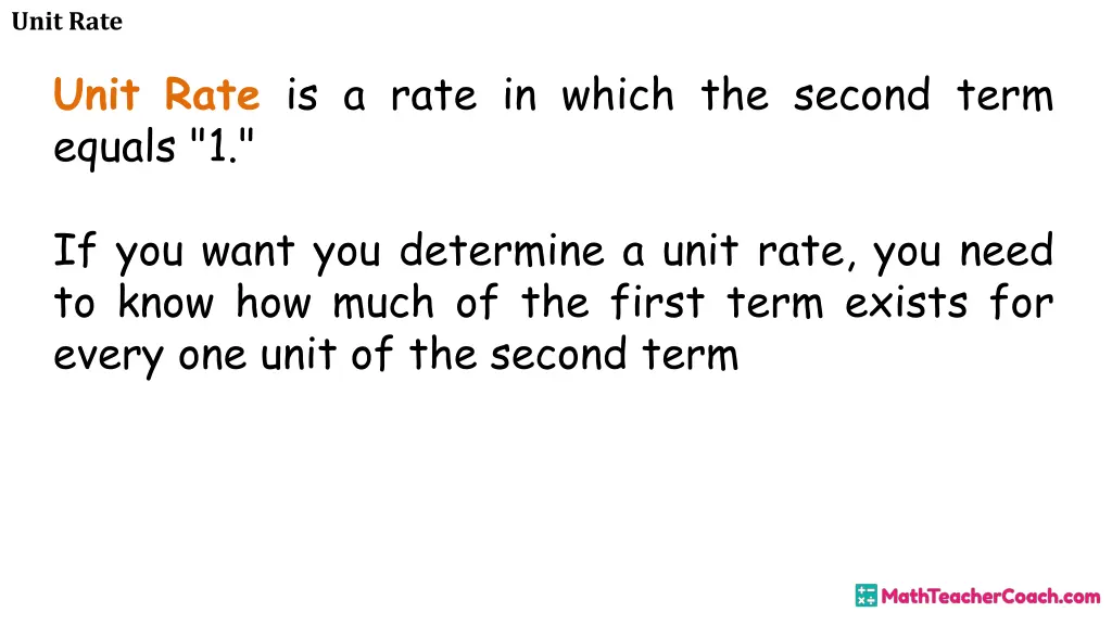 unit rate 6