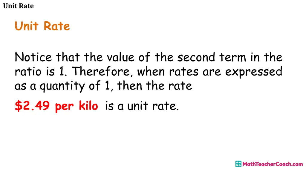 unit rate 8