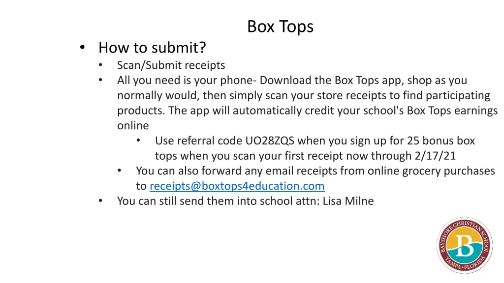 box tops