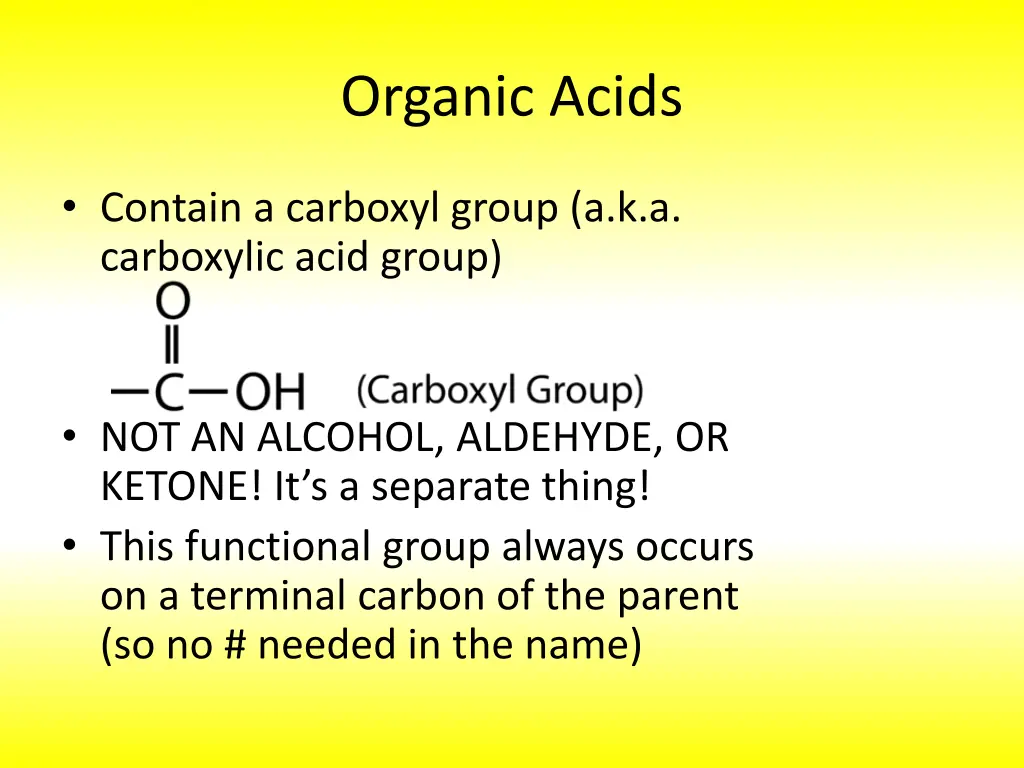 organic acids