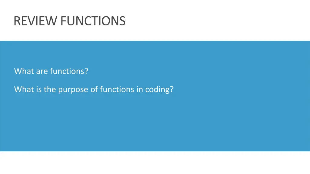 what are functions