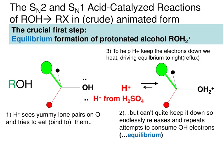 the s n 2 and s n 1 acid catalyzed reactions