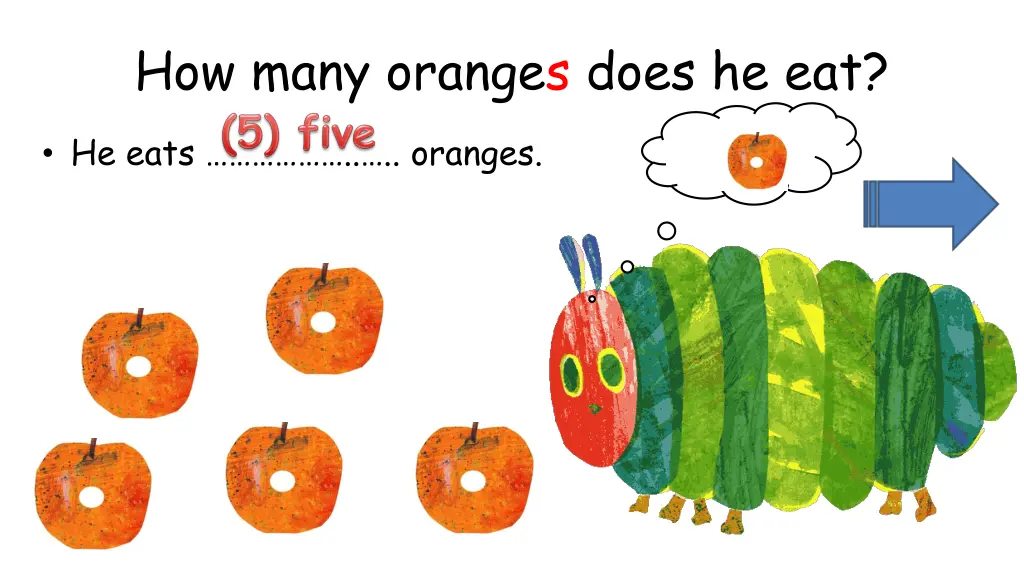 how many oranges does he eat