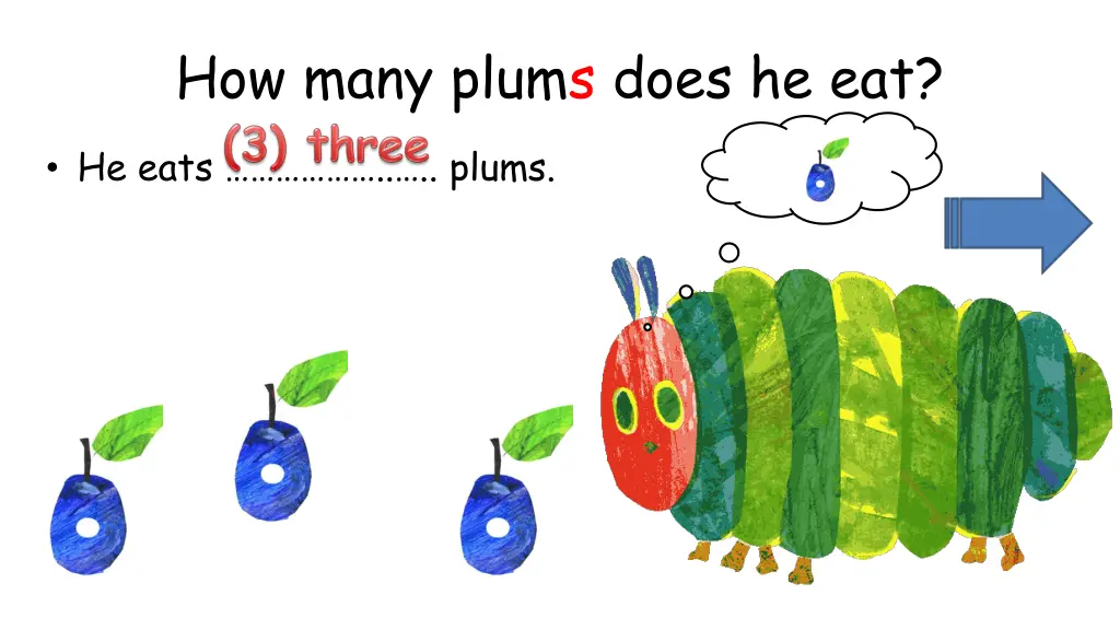 how many plums does he eat