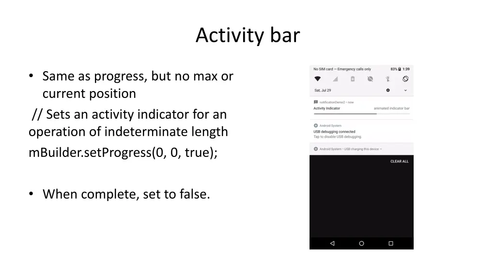 activity bar