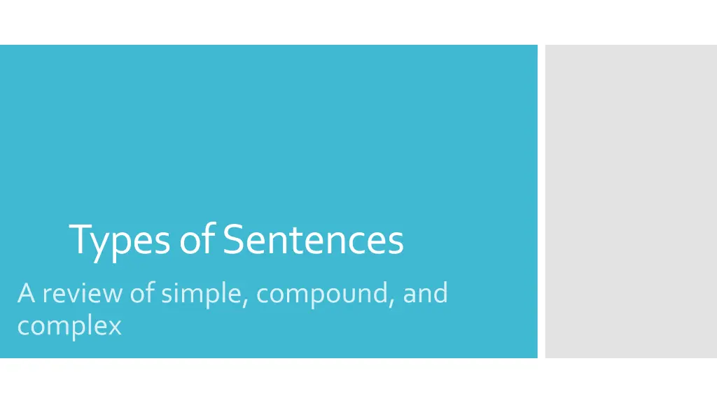 types of sentences