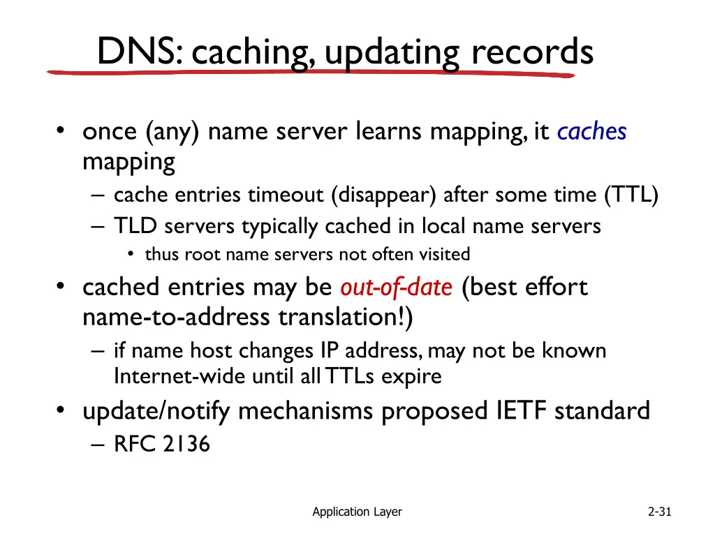 dns caching updating records