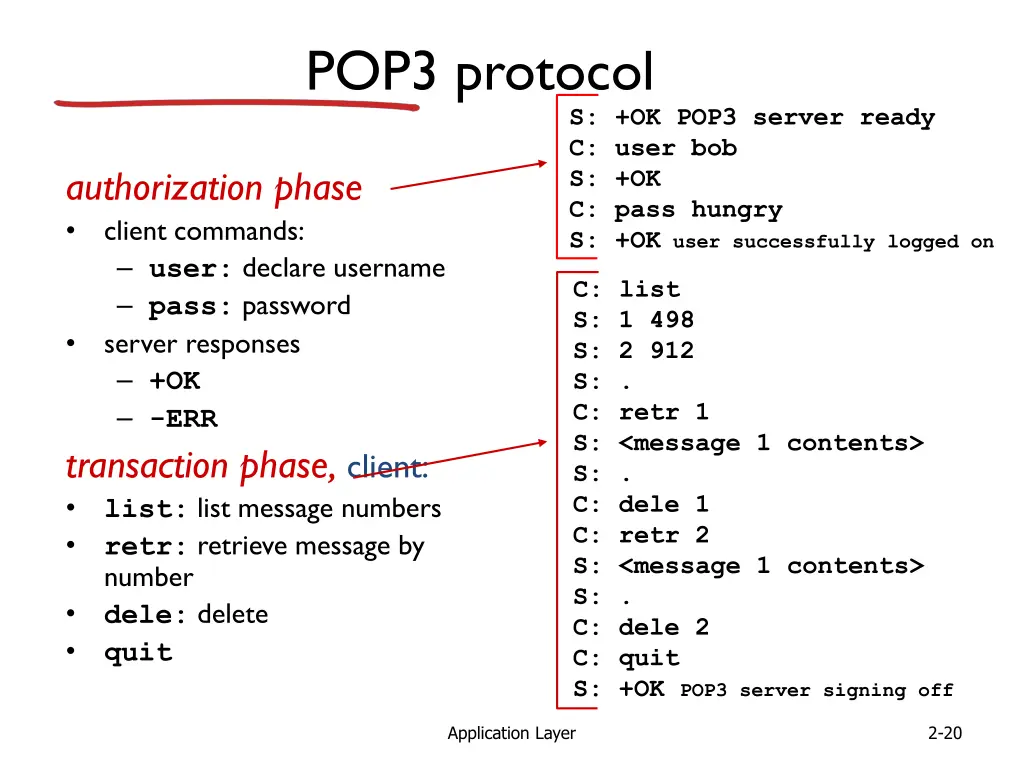 pop3 protocol