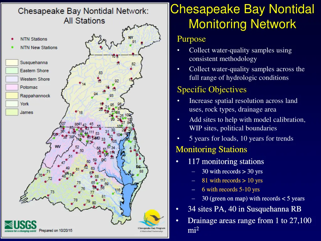 chesapeake bay nontidal monitoring network 1