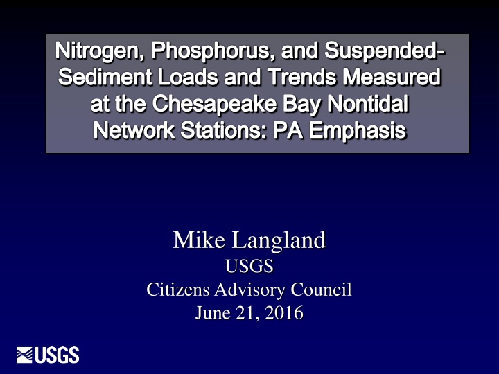 nitrogen phosphorus and suspended sediment loads