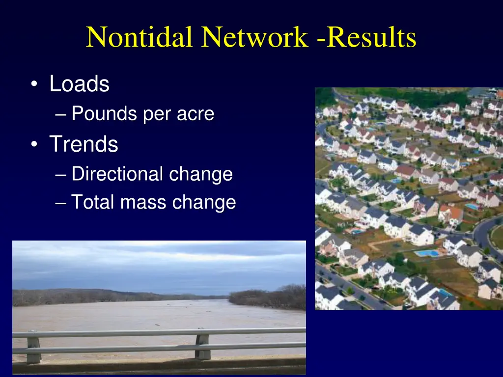 nontidal network results