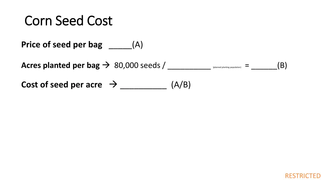 corn seed cost corn seed cost