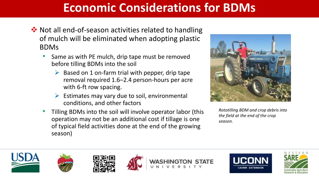 economic considerations for bdms