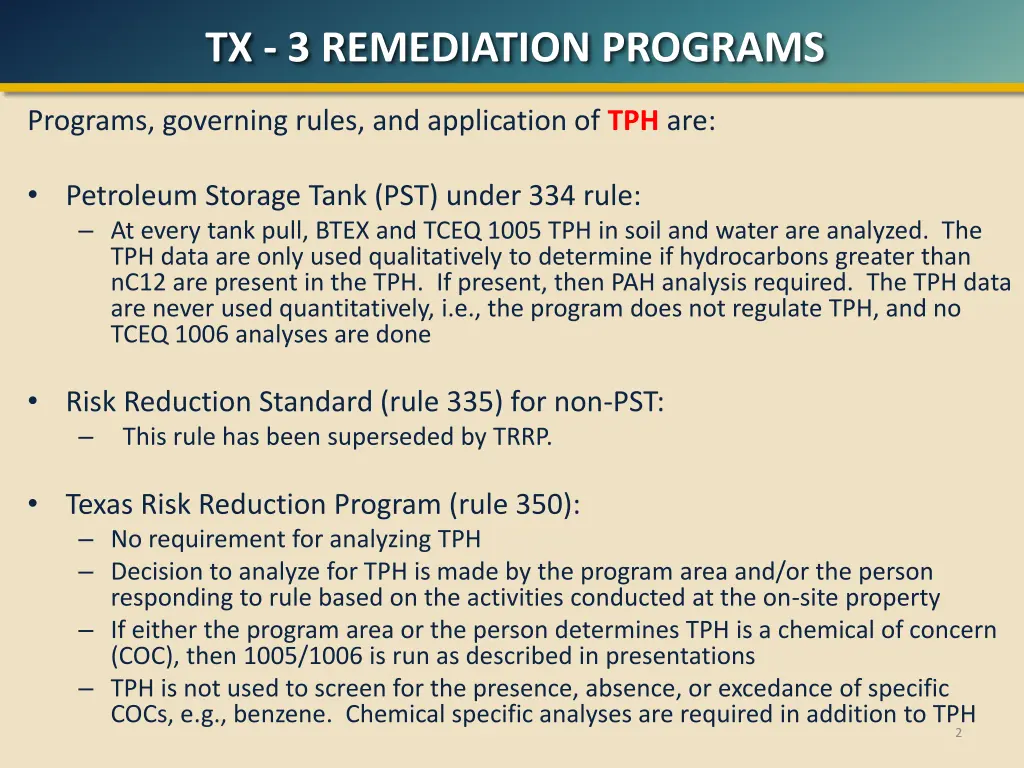 tx 3 remediation programs