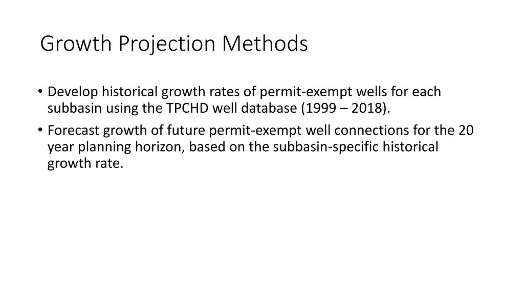 growth projection methods