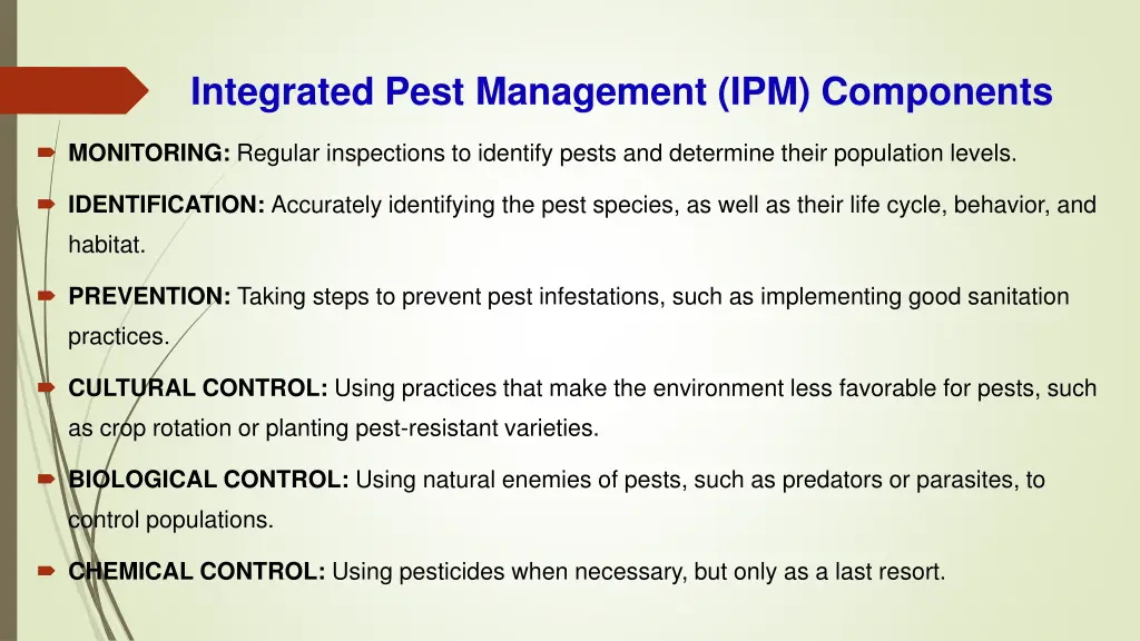 integrated pest management ipm components