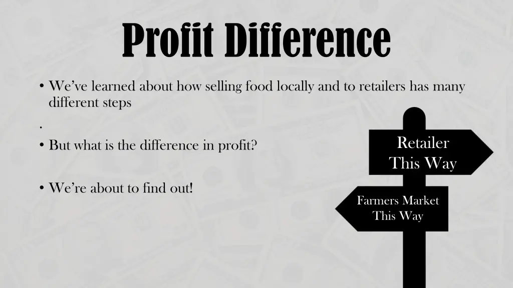 profit difference