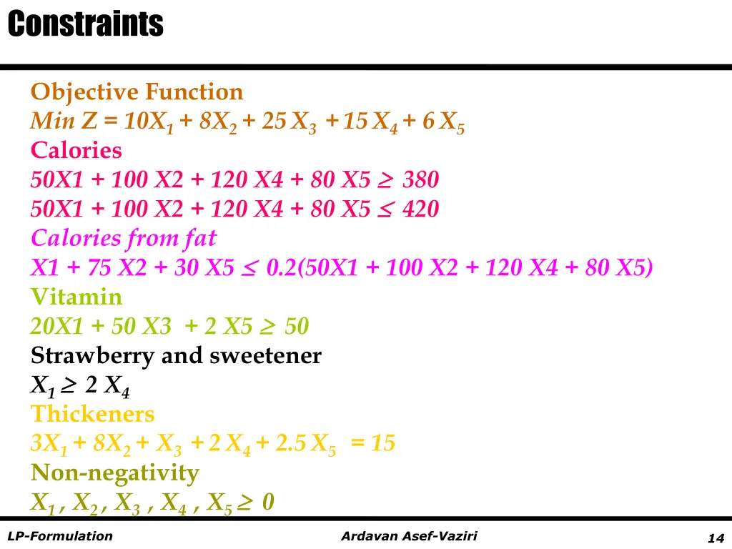 constraints