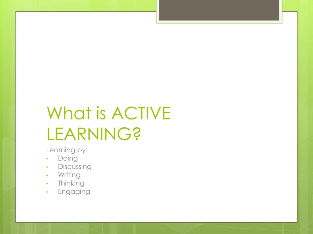 what is active learning learning by doing