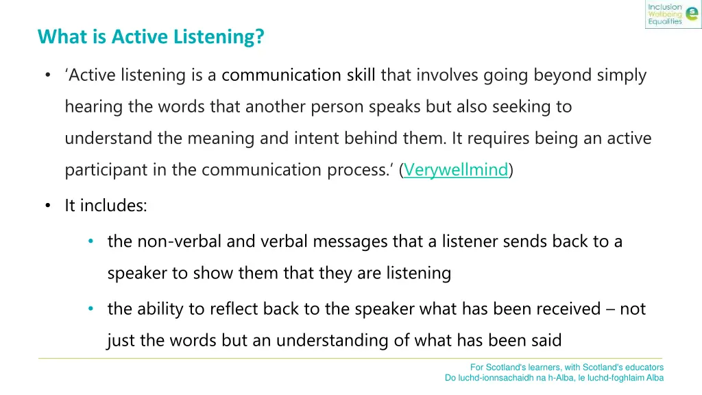 what is active listening