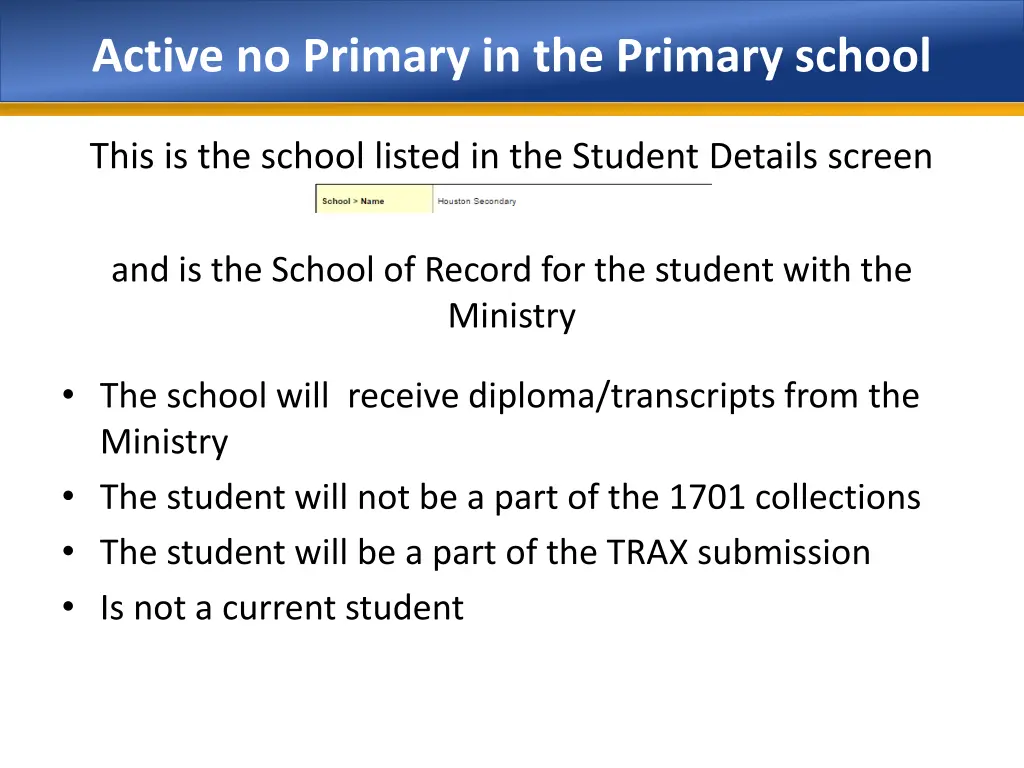 active no primary in the primary school