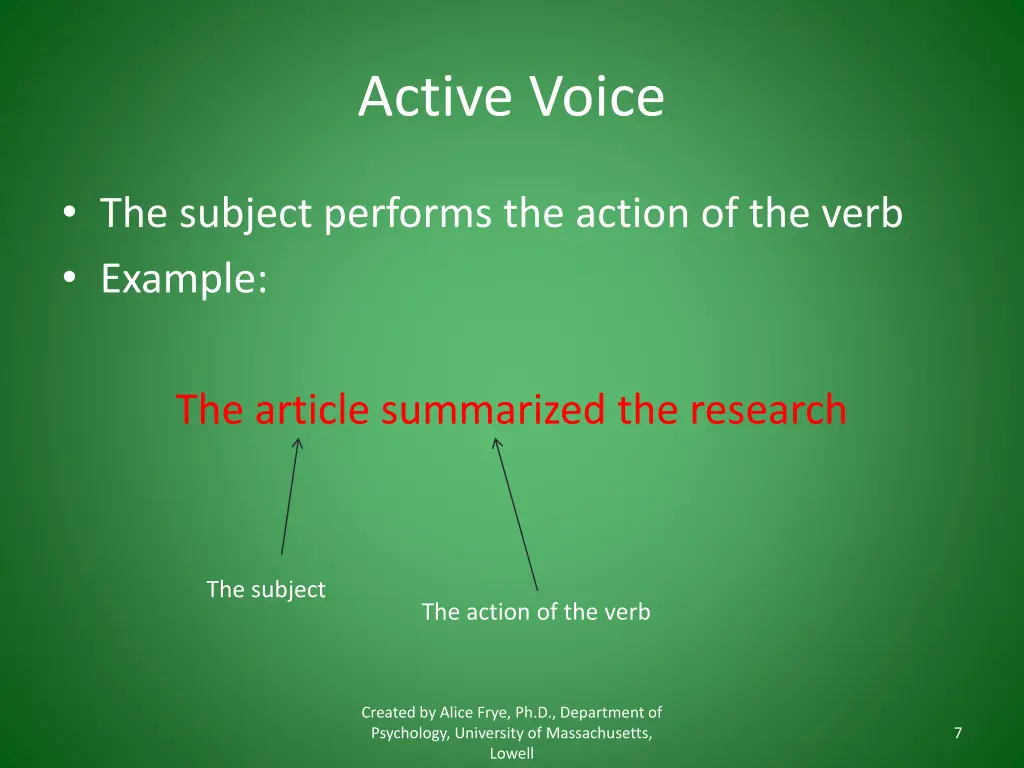 active voice 1