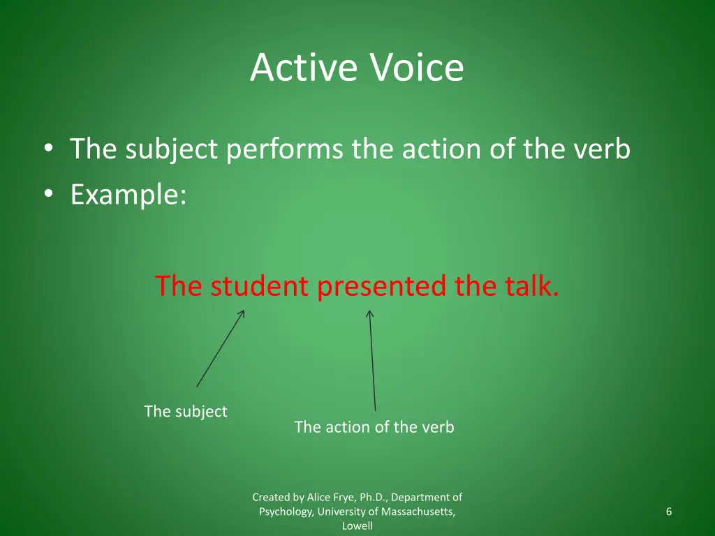 active voice