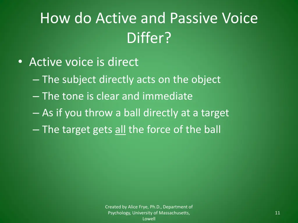 how do active and passive voice differ 1