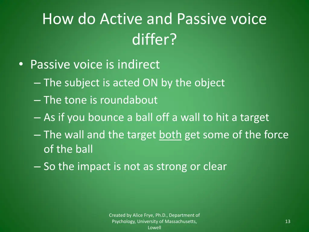 how do active and passive voice differ 2