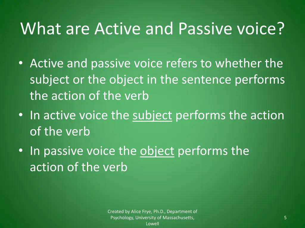 what are active and passive voice